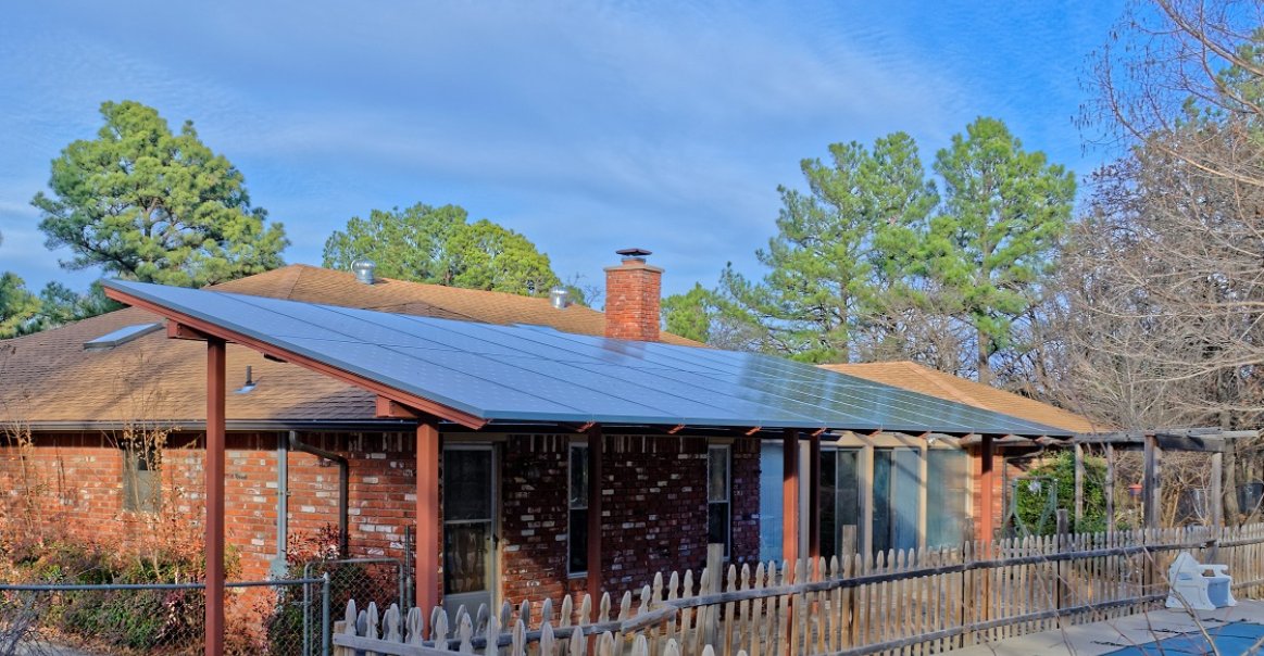 This multipurpose system provides protection from the sun Built by Delta Energy + Design